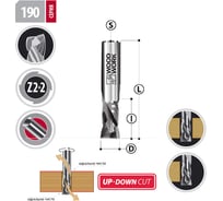 Фреза компрессионная WOODWORK 4х22х50 Z=2+2 190.2250.04
