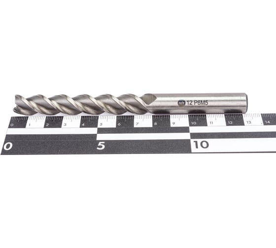 Фреза концевая цх 12.0x75x125 мм, 3-п, сверхдлинная, Р6М5, DIN 844, хв. 12 мм ИНСТУЛС 00001337446