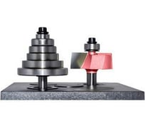 Фреза четвертная c набором подшипников (50x12.7x56 мм; хв-к 8 мм; Z=2; нижний подшипник) PROCUT 307811BP