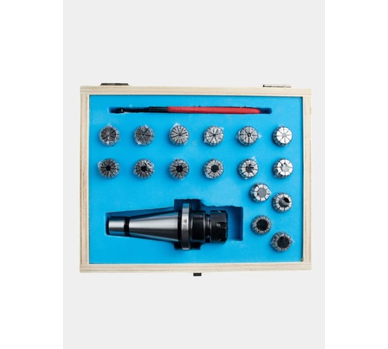 Патрон цанговый VIZER NT40хER25 М16х2.0 c набором цанг 16шт (1-16) DIN2080 V62842516