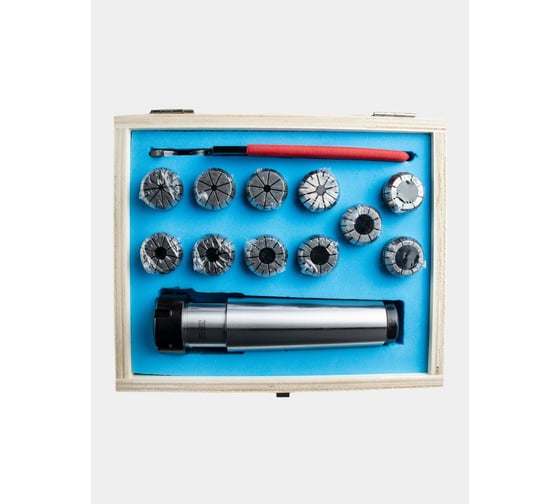 Патрон цанговый VIZER MTB5хER32 М24х3.0 c набором цанг 11шт (4-20) DIN228 V62953211