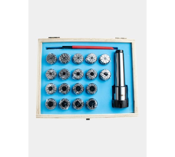 Патрон цанговый VIZER MTB4хER32 М16х2.0 c набором цанг 18шт (3-20) DIN228 // V62943218