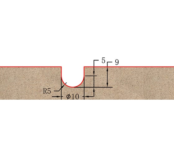 Фреза профильная для фасадов (10x9x64 мм; S=12 мм) Greencut BX11250