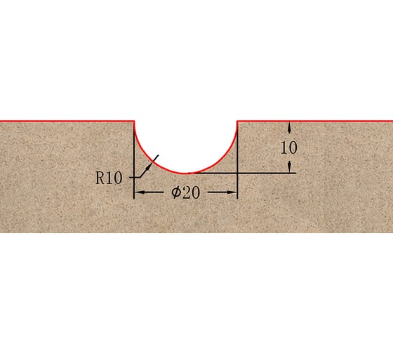 Фреза профильная для фасадов (20x10x55 мм; S=12 мм) Greencut BX11119