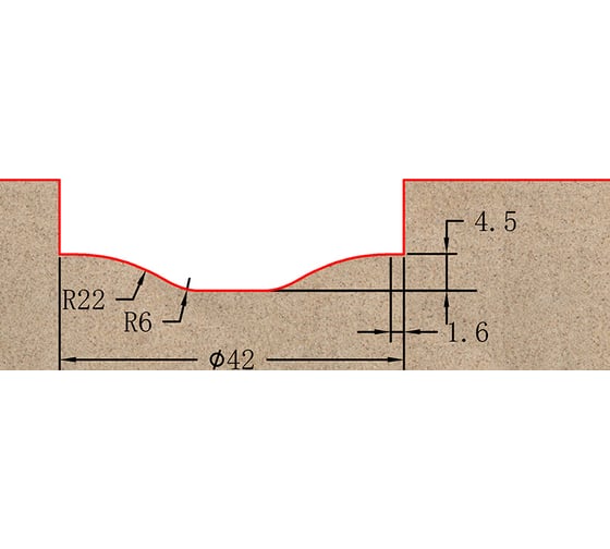Фреза профильная для фасадов (42x13.5x58.5 мм; S=12 мм) Greencut BX11257