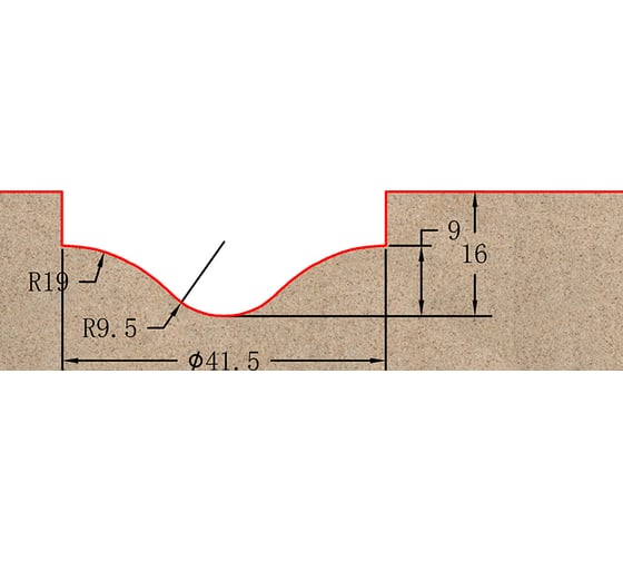 Фреза профильная для фасадов (41.5x21.5x66.5 мм; S=12 мм) Greencut BX11241