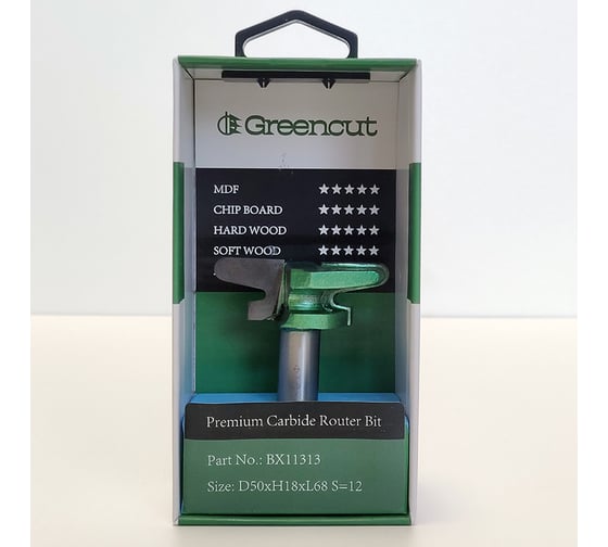 Фреза профильная для фасадов (50x18x68 мм; S=12 мм) Greencut BX11313