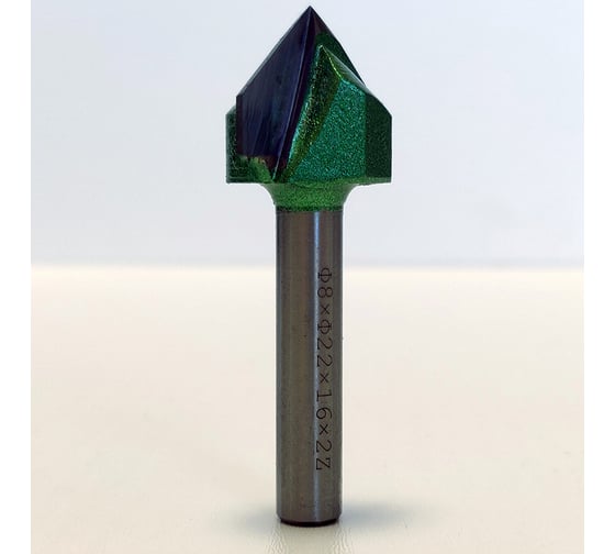 Фреза профильная для фасадов (22x16x59 мм; V=90 градусов) Greencut BX11284