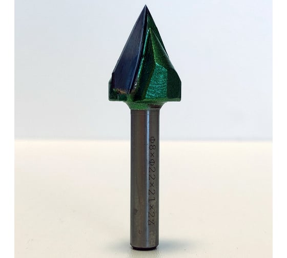 Фреза профильная для фасадов (22x21x64 мм; V=60 градусов) Greencut BX11282