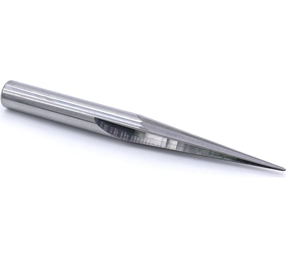 Фреза прямая двухзаходная конусная сферическая (2х30х80 мм; угол 2A°-7.89; R 1 мм; хв-к 6 мм) N2ZXJQ6302080 DJTOL 1267 1