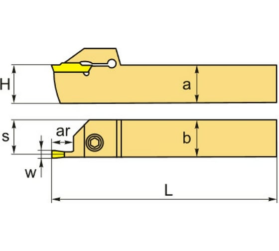 Резец отрезной MGEHL 2525-2 SANT 4603390580594