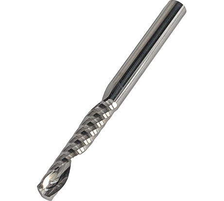 Фреза спиральная однозаходная верхний рез для ЧПУ (3.175x17x38 мм; S=3.175 мм; Z1) Greencut GX3066