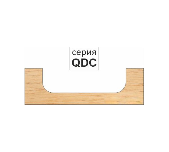 Фреза фасонная кромочная (22х45 мм; хв-к 6 мм; R4 мм) QDC622 DJTOL 2821