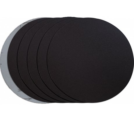 Диск шлифовальный на велкро основе P60, 300 мм, без отв., черный, 5 шт JET SD300.60-5