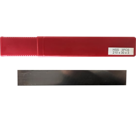 Нож быстрорежущая сталь HSS18% 210x30x3 мм, 3 шт Deltatools 06-0006
