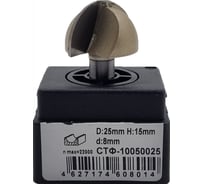 Фреза по дереву пазовая галтельная 8x25Dх15H мм Strong СТФ-10050025