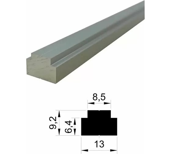 Профиль алюминиевый 13.1x9.2 мм, длина 0.6 м для TR19/TR31/TR33 WOODWORK TR13.060