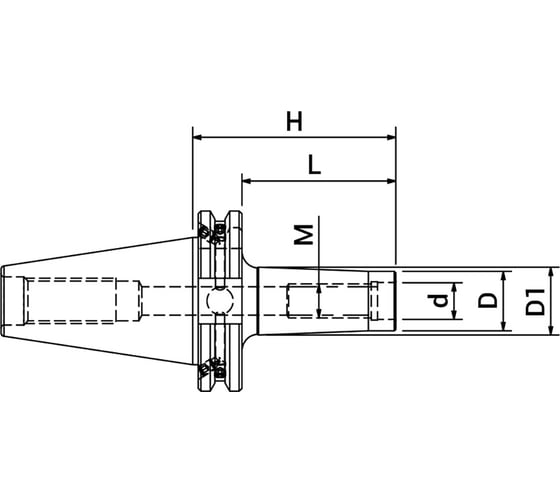 Оправка ISO40 DIN69871 P/F ATTACCO FILETTATO M16x55 PAGNONI 140AF116