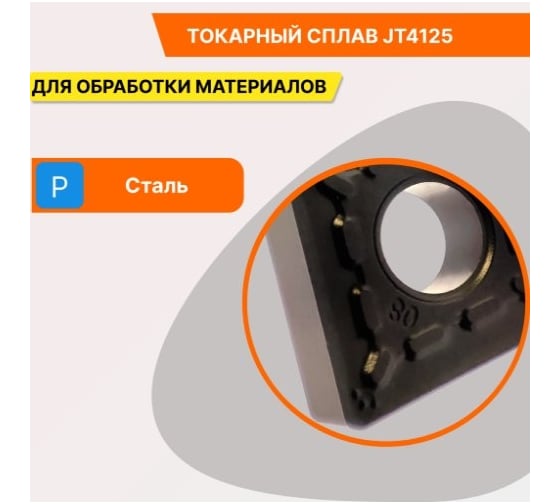 Пластина твердосплавная CNMG120404-GS JT4125 СпецТехИнструмент CNMG120404GSJT4125STI