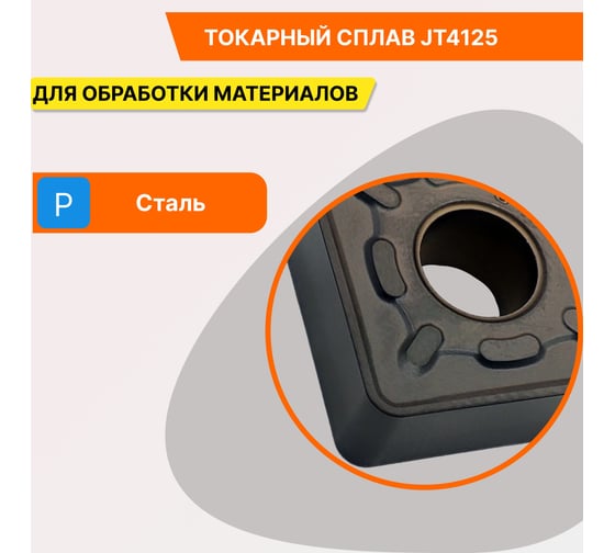 Пластина твердосплавная SNMG120412-GR JT4125 СпецТехИнструмент SNMG120412GRJT4125STI