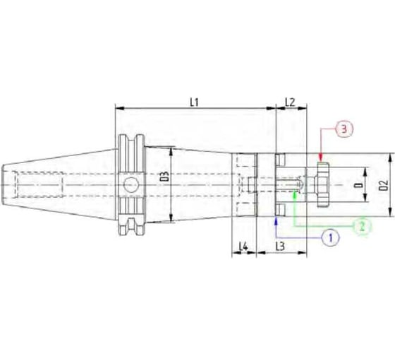 Оправка ISO40 DIN69871 P/F UNIVERSAL H100 D27 PAGNONI 140PU227