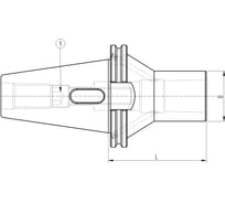 Оправка ISO40 DIN69871 H70 КМ3 PUNTE PAGNONI 140MP103