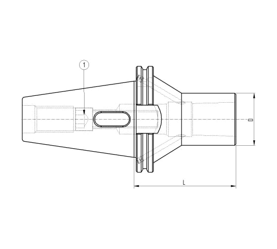 Оправка ISO40 DIN69871 H70 КМ3 PUNTE PAGNONI 140MP103