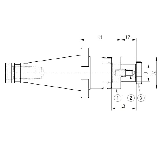 Оправка ISO40 DIN2080 P/F UNIVERSAL H52 D27 PAGNONI 540PU127