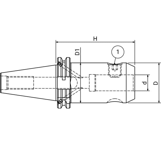 Оправка ISO40 DIN69871 WELDON H100 D10 PAGNONI 140WE210