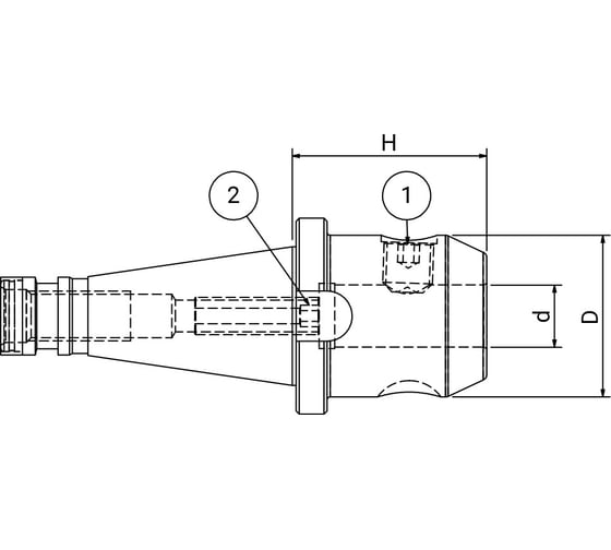 Оправка ISO40 DIN2080 WHISTLE NOTCH H63 D.18 PAGNONI 540WHN18