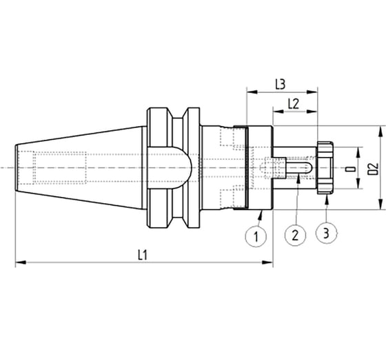 Оправка ISO30 MAS403BT P/F UNIV. H55 D.27 - AD PAGNONI 330PU127