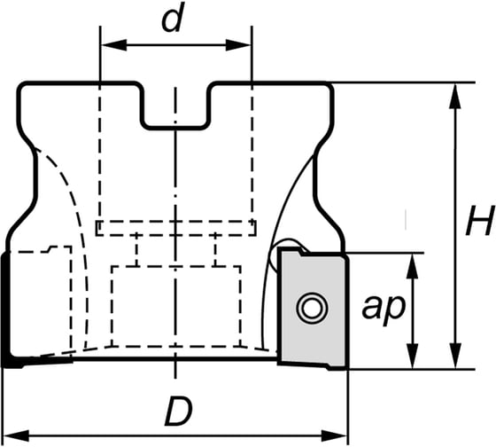 Корпус фрезы N253.D63/Z5 NORGAU 022253063