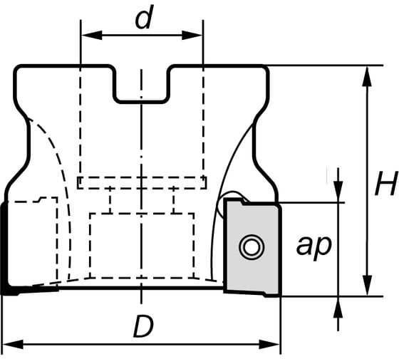 Корпус фрезы N253.D50/Z4 NORGAU 022253050
