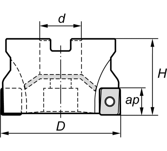 Корпус фрезы N303.D50/Z4 NORGAU 022303050