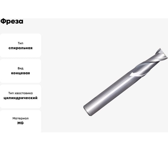 Фреза GB205 1.5 мм 2F N CARBIDE OSAWA GB205015