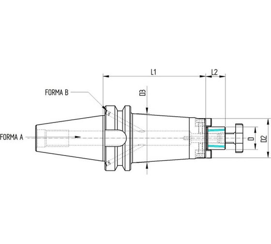 Оправка ISO50 MAS403BT P/F FISSO H100 D16 PAGNONI 350PF216