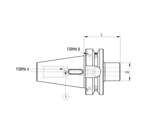 Оправка ISO40 MAS403BT H50 КМ1 PUNTE PAGNONI 340MP101