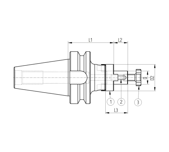 Оправка ISO40 MAS403BT P/F UNIVERSAL H55 D27 PAGNONI 340PU127