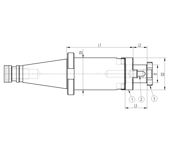Оправка ISO50 DIN2080 P/F UNIVERSAL H100 D40 PAGNONI 550PU240