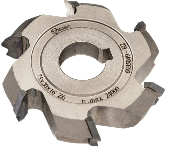 Фреза кромочная HW 75x20x14 мм, z6, R2, RH Surrey TL00000708