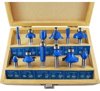 Набор фрез по дереву 12 шт, хвостовик 8 мм (D) S.E.B. 308FZ-HP12-8D1