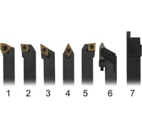 Набор резцов со сменными пластинами (8 мм; 7 шт.) для токарных станков Optimum 3441011