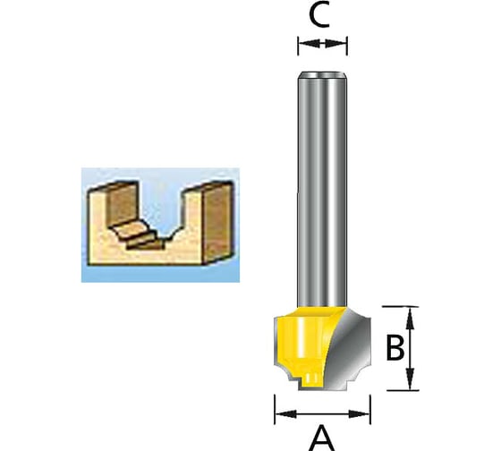 Фреза пазовая (12,7х9,5х32 мм; хвостовик 8 мм; 2 лезвия) Makita D-11106 1