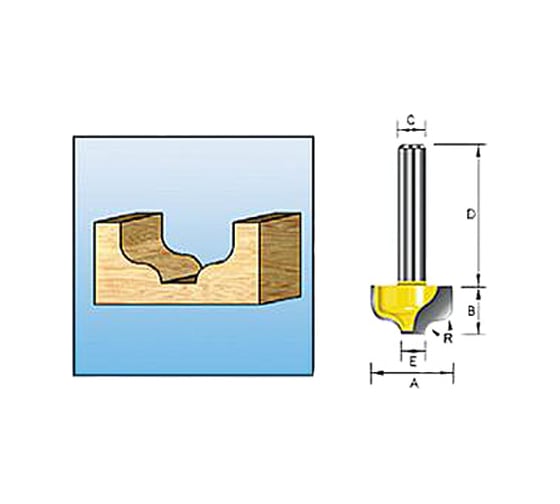 Фреза пазовая (19,05х11,11х32 мм; хвостовик 8 мм; 2 лезвия) Makita D-11047 1