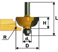 Фреза кромочная калевочная (31.8х15 мм; R 7.9 мм; хвостовик 8 мм) по дереву Энкор 9282