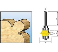 Фреза кромочная (34,9х22,2х32 мм; хвостовик 8 мм; 2 лезвия) Makita D-11726