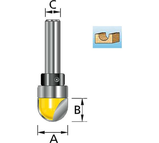 Фреза пазовая (12х12х38 мм; хвостовик 8 мм; 2 лезвия) Makita D-11128 1