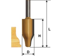 Фреза фигирейная вертикальная (25.4х41.3 мм; хвостовик 12 мм) по дереву Энкор 10585 13901953