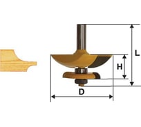 Фреза фигирейная горизонтальная двухсторонняя (79.4х25.4 мм; хвостовик 12 мм) по дереву Энкор 9330