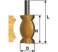 Фреза кромочная фигурная (32х57 мм; хвостовик 12 мм) по дереву Энкор 10687